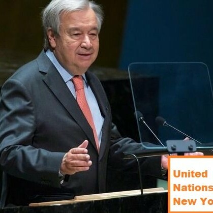 Antonio Guterres UN Secretary using PresenterTek