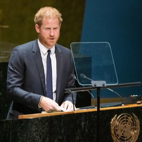 Prince Harry at The United Nations using PresenterTek