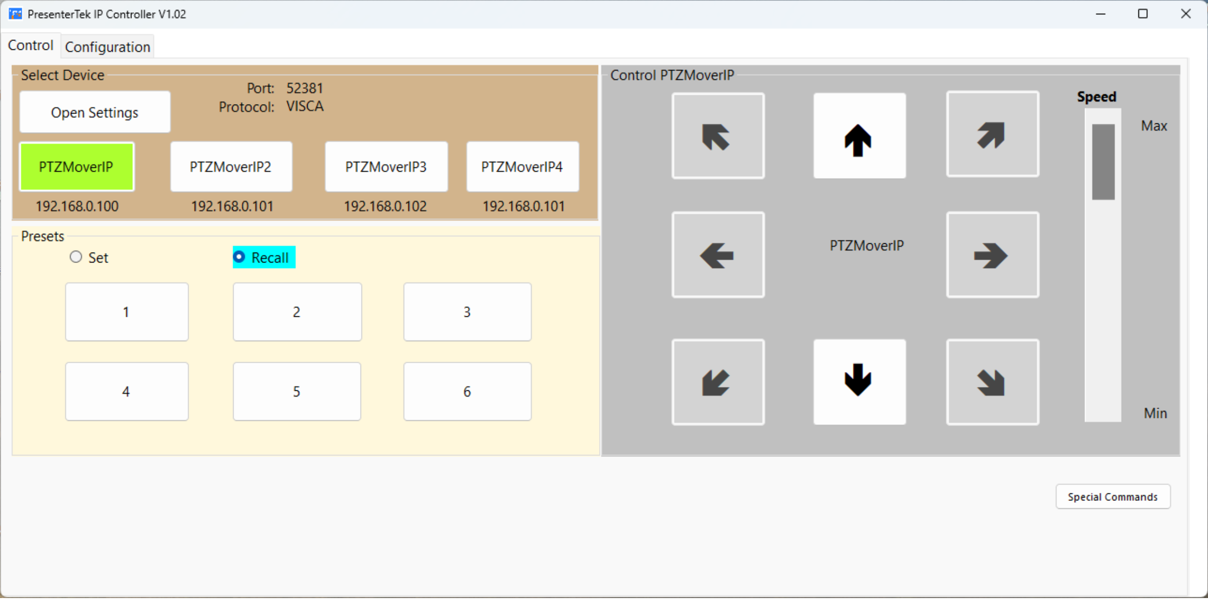 PresenterTek IP Controller